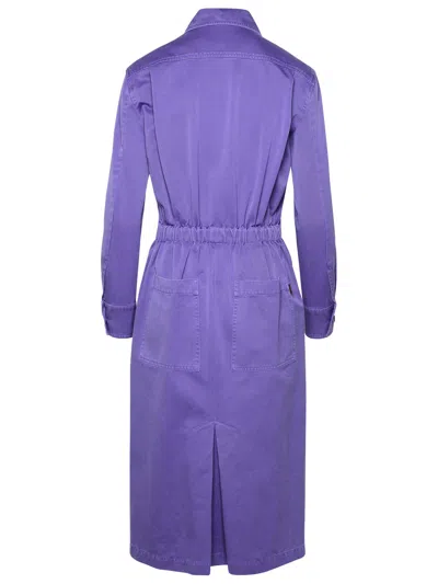 Shop Max Mara Woman  'cennare' Lavender Cotton Dress In Multicolor