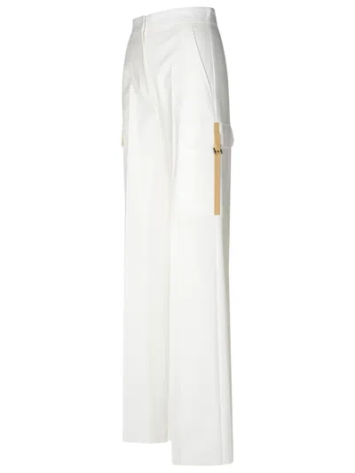 Shop Max Mara 'edda' White Cotton Blend Cargo Pants Woman