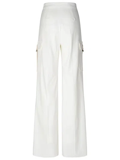 Shop Max Mara Woman  'edda' White Cotton Blend Cargo Pants