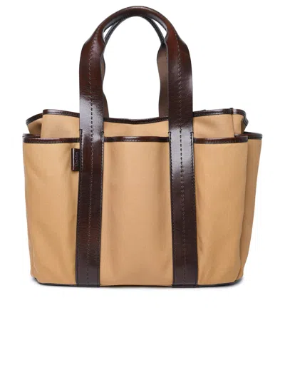Shop Max Mara Woman  'giardiniera' Brown Cotton Bag