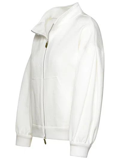 Shop Max Mara 'gastone' Crop Jacket In White Cotton Blend Woman