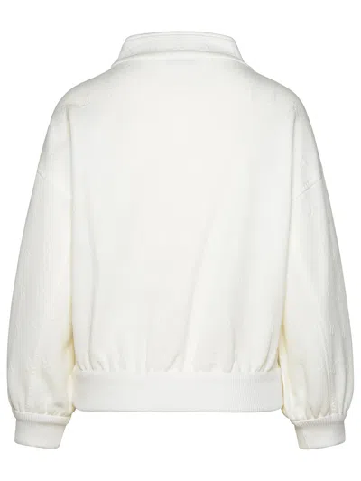 Shop Max Mara Woman  'gastone' White Cotton Blend Crop Jacket