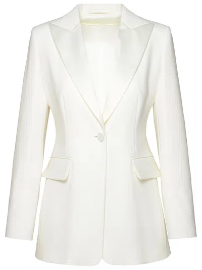 Shop Max Mara Woman  'plinio' White Acetate Blend Jacket