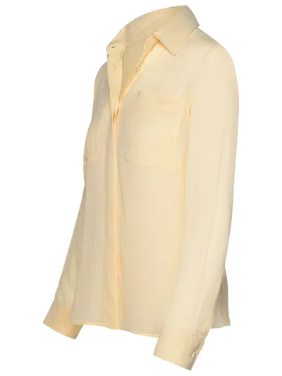 Shop Max Mara Woman  'vongola' Ivory Silk Blouse In Cream