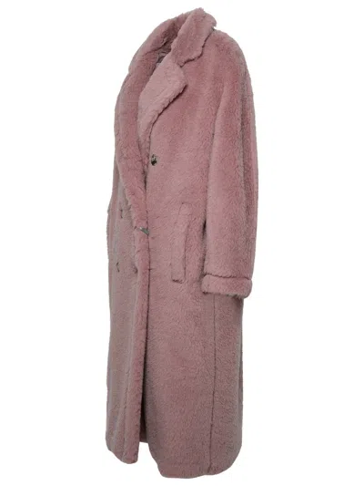 Shop Max Mara Woman  'zitto' Antique Pink Teddy Coat