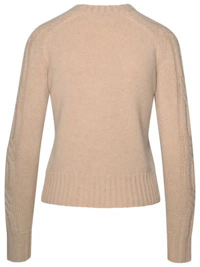Shop Max Mara Woman  Beige Cashmere Sweater In Cream
