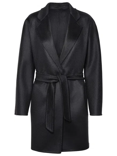 Shop Max Mara Black Cashmere Coat Woman