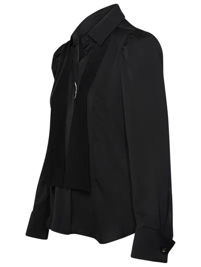 Shop Max Mara Woman  Black Silk Shirt