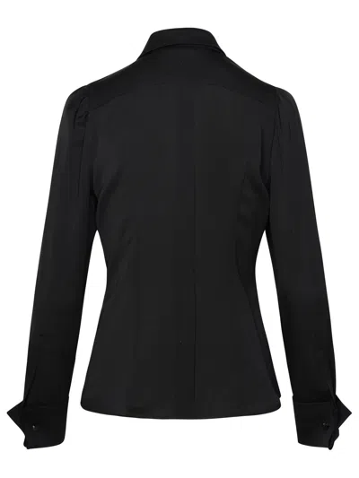 Shop Max Mara Woman  Black Silk Shirt