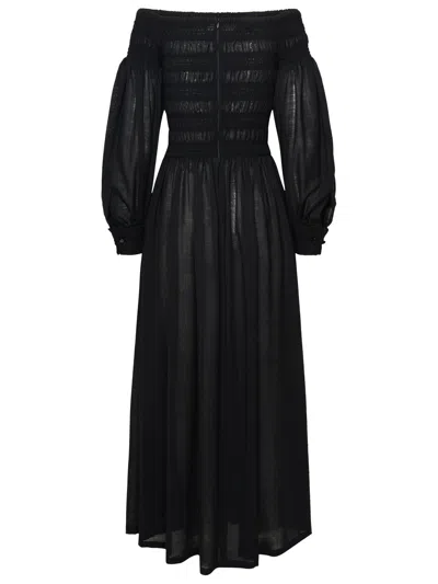 Shop Max Mara Woman  Black Virgin Wool Dress