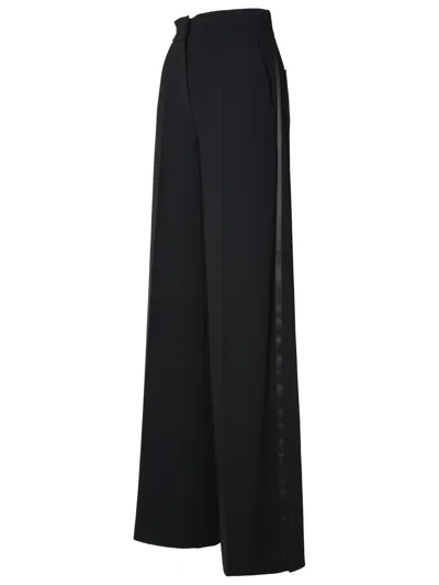Shop Max Mara Woman  Black Triacetate Blend Trousers