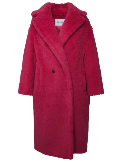 Shop Max Mara Fuchsia Alpaca Blend Tedgirl Coat Woman In Multicolor