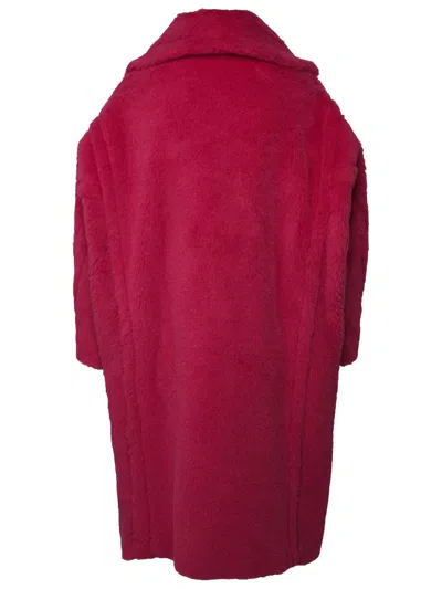 Shop Max Mara Fuchsia Alpaca Blend Tedgirl Coat Woman In Multicolor