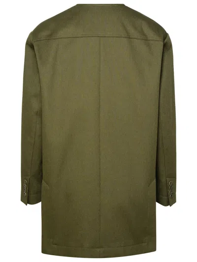 Shop Max Mara Woman  Green Cotton Jacket