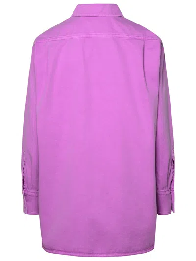 Shop Max Mara Woman  Mallow Cotton Blouse In Purple