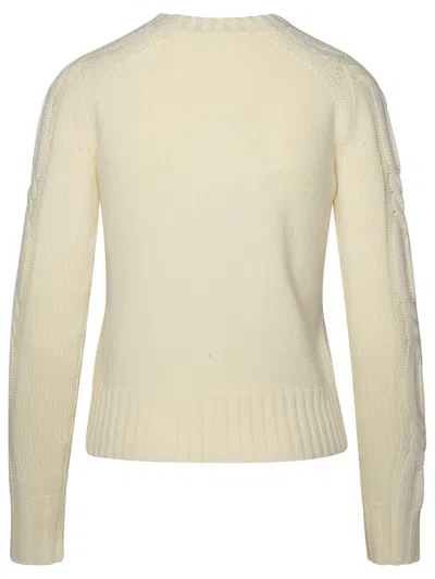 Shop Max Mara Ivory Cashmere Sweater Woman In Cream