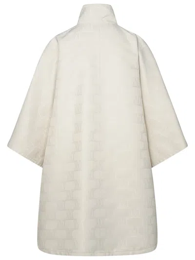 Shop Max Mara Woman  Ivory Polyester Hood In Cream