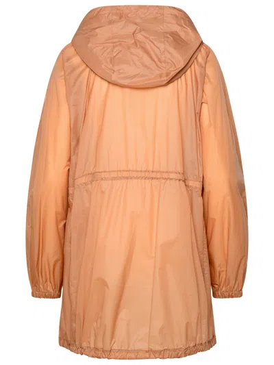 Shop Moncler 'airelle' Pink Polyamide Jacket Woman In Brown