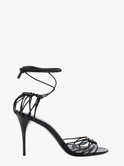 Shop Saint Laurent Woman Babylone Woman Black Sandals