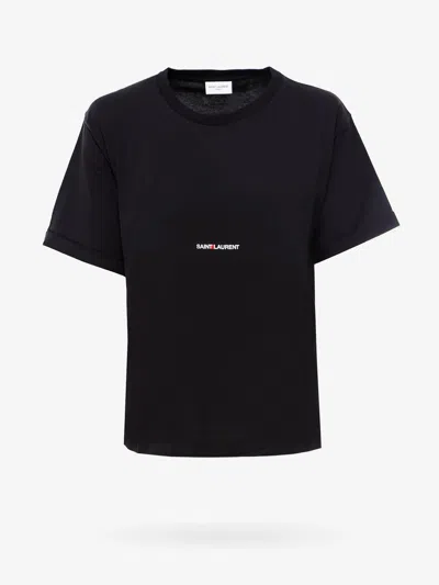 Shop Saint Laurent Woman T-shirt Woman Black T-shirts