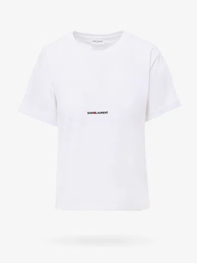 Shop Saint Laurent Woman T-shirt Woman White T-shirts
