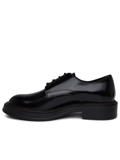 Shop Tod's Man  Black Leather Lace Up Shoes