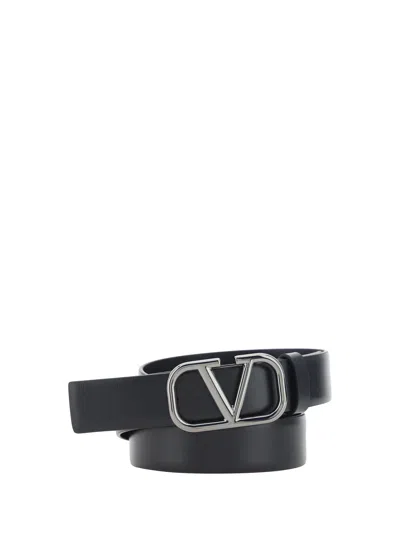 Shop Valentino Garavani Men  Garavani Vlogo Belt In Black