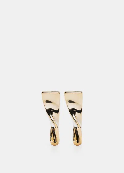 Shop Jacquemus Gold Les Boucles J Earrings In Light Gold