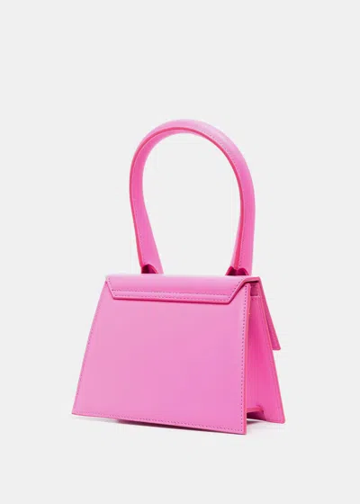 Shop Jacquemus Pink 'le Chiquito Moyen' Bag In Neon Pink