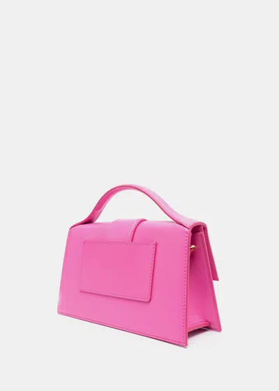 Shop Jacquemus Pink 'le Grand Bambino' Bag In Neon Pink
