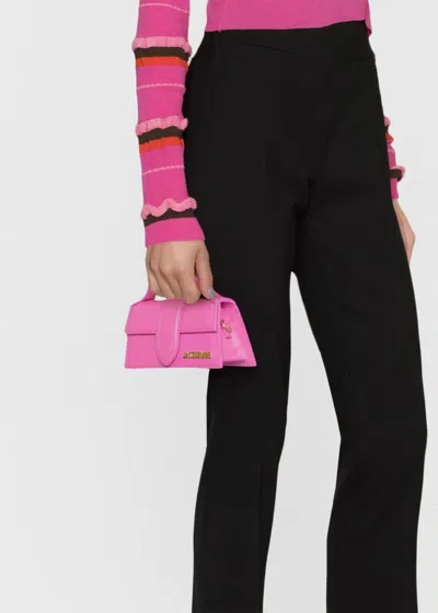 Shop Jacquemus Pink ?€?le Bambino?€? Clutch In Neon Pink