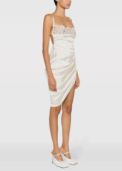 Shop Jacquemus White 'la Saudade Brod??e' Minidress In Off-white