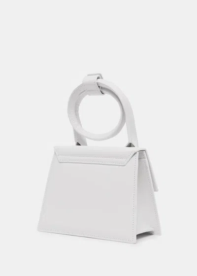 Shop Jacquemus White 'le Chiquito Noeud' Coiled Bag