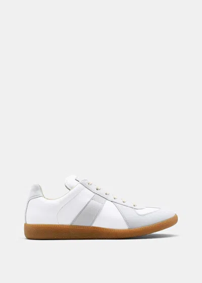 Shop Maison Margiela White & Grey Replica Sneakers