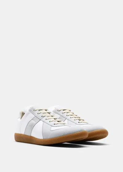 Shop Maison Margiela White & Grey Replica Sneakers