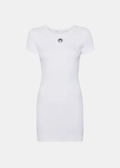 Shop Marine Serre White Organic-cotton T-shirt Dress