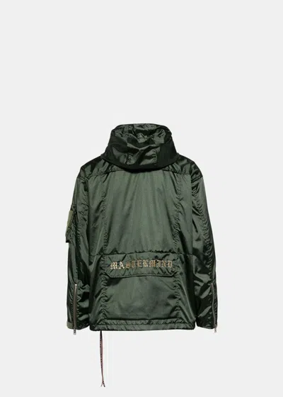 Shop Mastermind Japan Green Hooded Military Jacket In Olive
