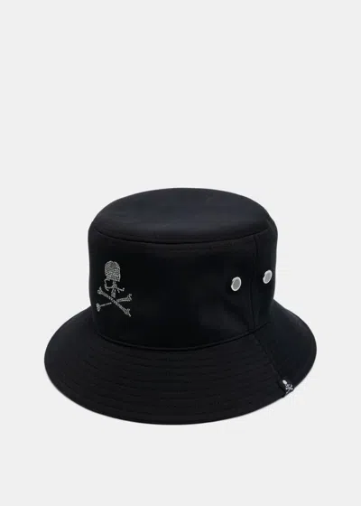 Shop Mastermind Japan Mastermind World Black Swarovski Crystal-embellished Bucket Hat