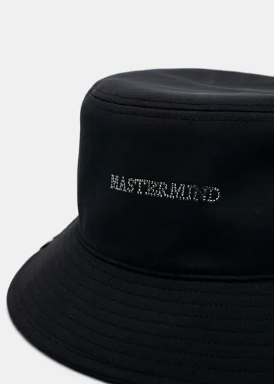 Shop Mastermind Japan Mastermind World Black Swarovski Crystal-embellished Bucket Hat