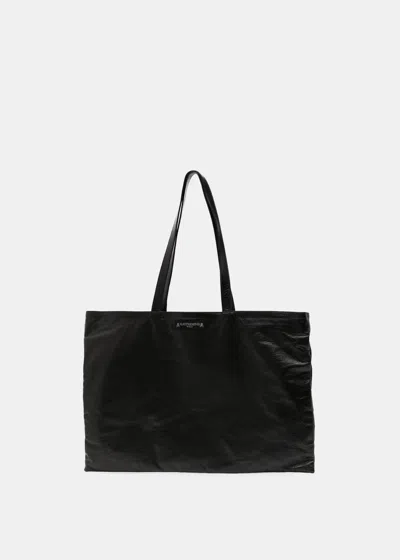 Shop Mastermind Japan Mastermind World Black Skull-print Leather Tote Bag