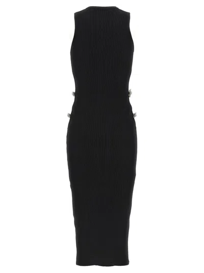 Shop Mach & Mach Crystal Bow Dress In Black