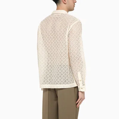 Shop Séfr Jagou Shirt With Harmony Cotton Embroidery In Pink