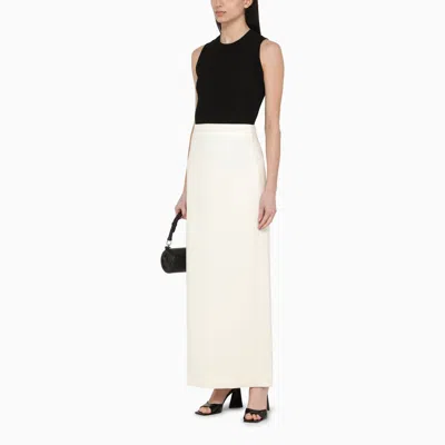 Shop Wardrobe.nyc | White Long Skirt With Slit