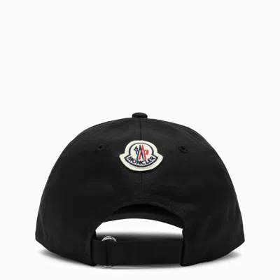 Shop Moncler | Black Baseball Cap With Logo In White