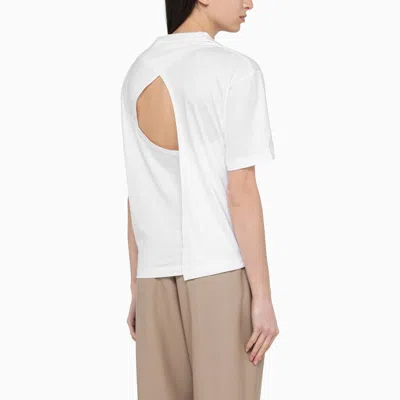 Shop Calvin Klein | White Cotton T-shirt With Back Detail