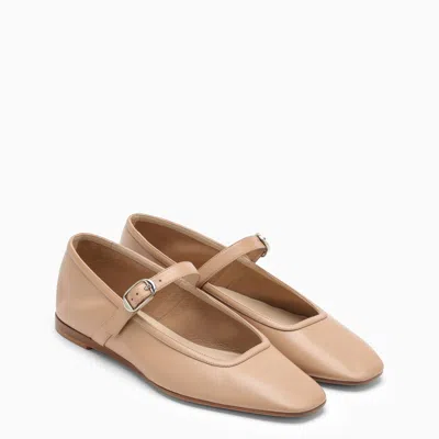 Shop Le Monde Beryl Le Monde Béryl Beige Leather Mary Jane Ballerina