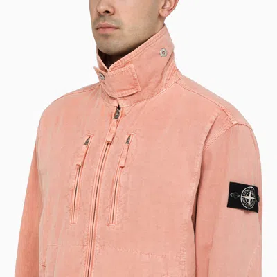 Shop Stone Island | Lightweight Rust-coloured Cotton-blend Jacket In Orange