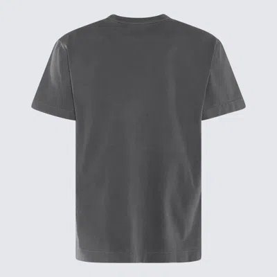 Shop Alexander Wang Grey Cotton T-shirt In Washed Black