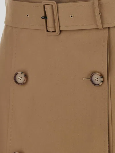 Shop Burberry Skirt In Brown