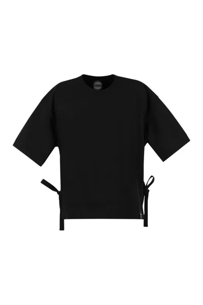 Shop Colmar Cotton Blend Short-sleeved Sweatshirt In Black